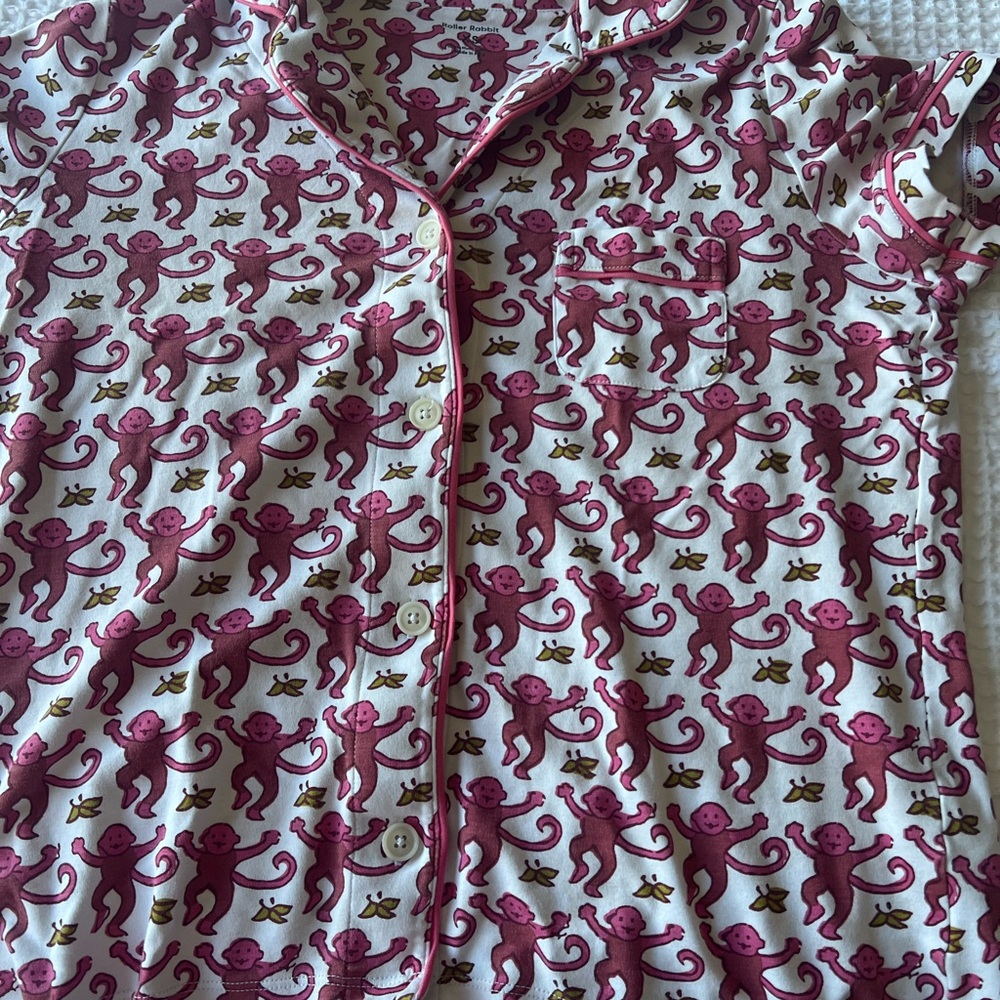 Roberta Roller rabbit pink minkey polo